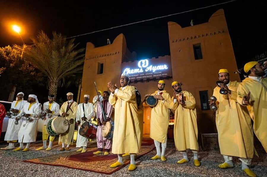 Agadir Fantazia Berber Night Show with Dinner - Berber music, Gnaoua acrobats, and indoor acts