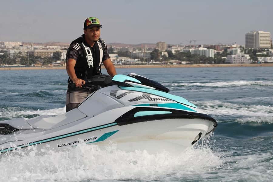 Agadir: Jet Ski Expereince with Hotel Transfers - The swim stop and return to shore