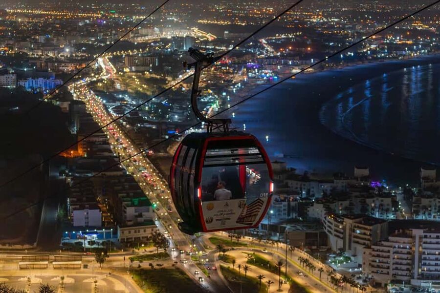 Agadir: Night Cable Car Round-Trip Ticket - Reaching Kasbah Oufella after dark