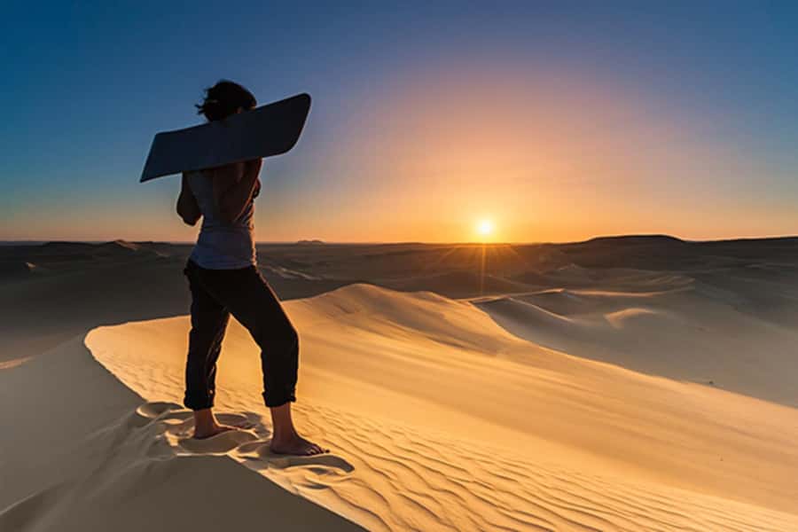 Agadir/Taghazout: Desert Sandboarding & Visit to the Canyon - Sandboarding with an Atlantic view