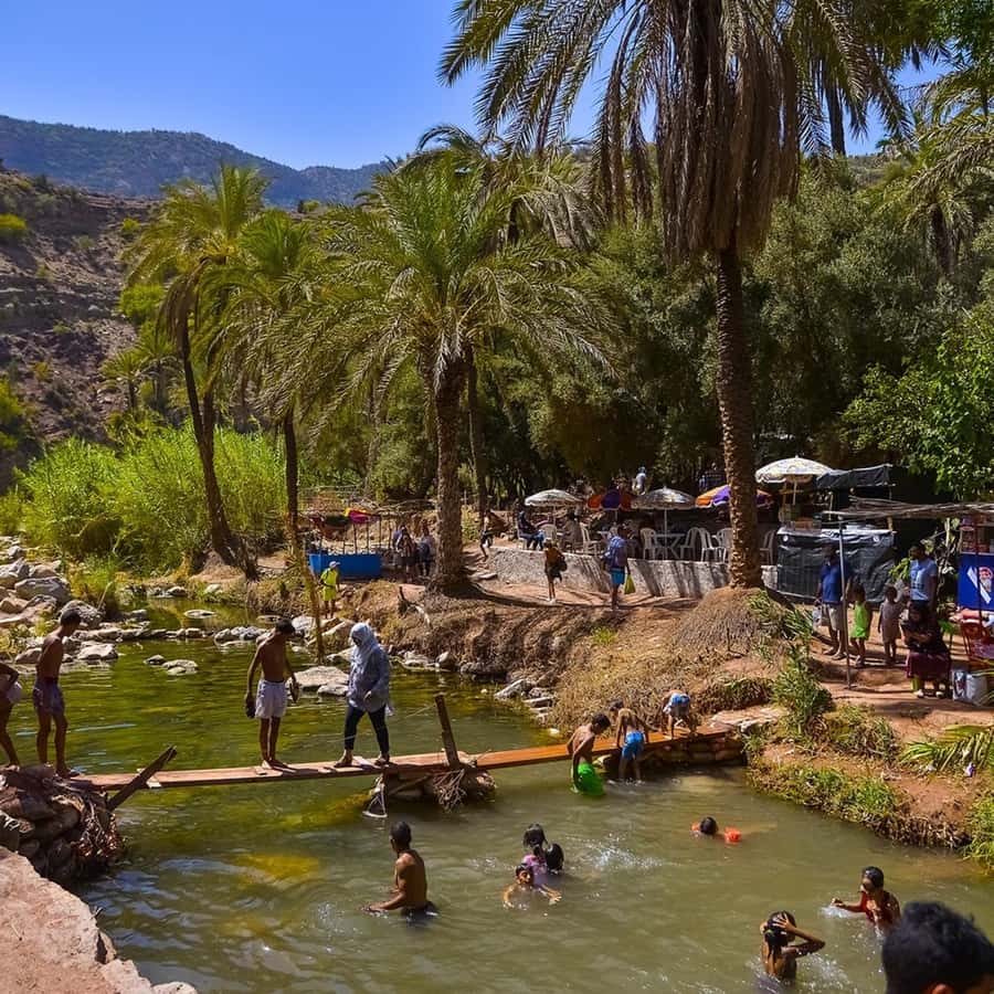 Agadir/Taghazout/Port: Paradise Valley Atlas Mountains Trip - Mountain views and the oasis stop