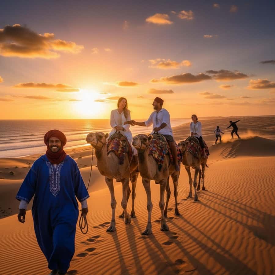 Agadir/Taghazout : Quad Bike & Camel Ride On The Beach - One hour across the dunes and beach