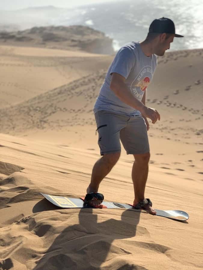 Agadir/Taghazout: Sandboarding & Visit of Canyons With Lunch - Plage Aghroud and the first coastal views
