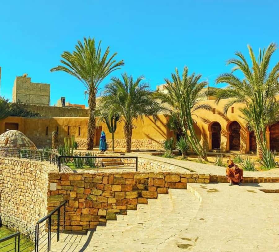 Agadir: Taroudant Oasis and Tiout Day Trip with Lunch Option - Tiout oasis and its hillside kasbah