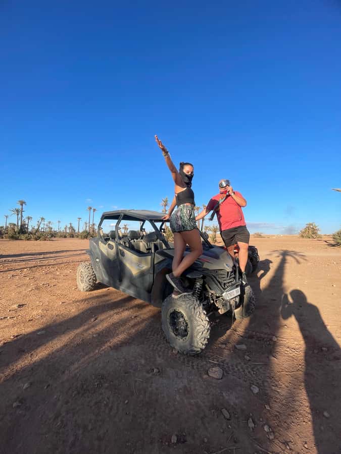 Agafay Desert 4-Seater Buggy Experience | Family & Premium - Riding through Agafay and near Berber villages