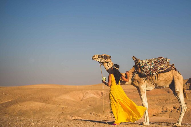 Agafay Desert Package, Quad Bike, Camel Ride and Dinner Show - The camel ride and the blue desert costume