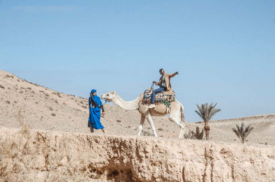 Agafay Desert: Quad Bike and Camel Ride Adventure Tour - Starting with a camel ride near the oasis