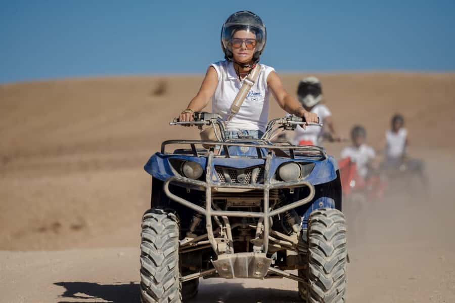 Agafay Desert Tour: Quad, Camel, Lunch & Pool Access - Pool time, with a note about the atmosphere