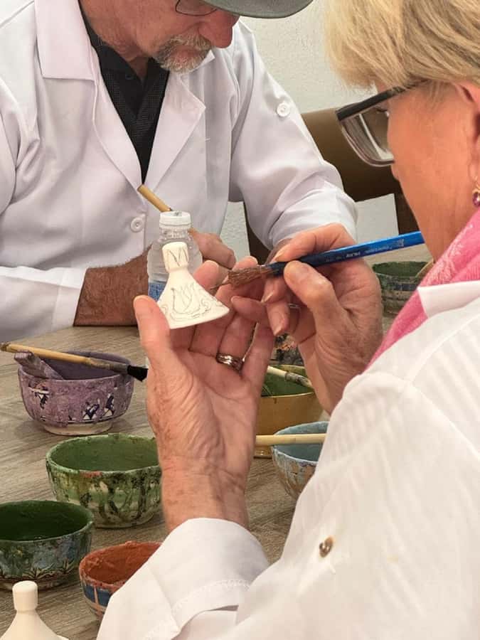 Artisan for a Day: Pottery & Zellige Workshop in Fez - Painting Traditional Moroccan Patterns