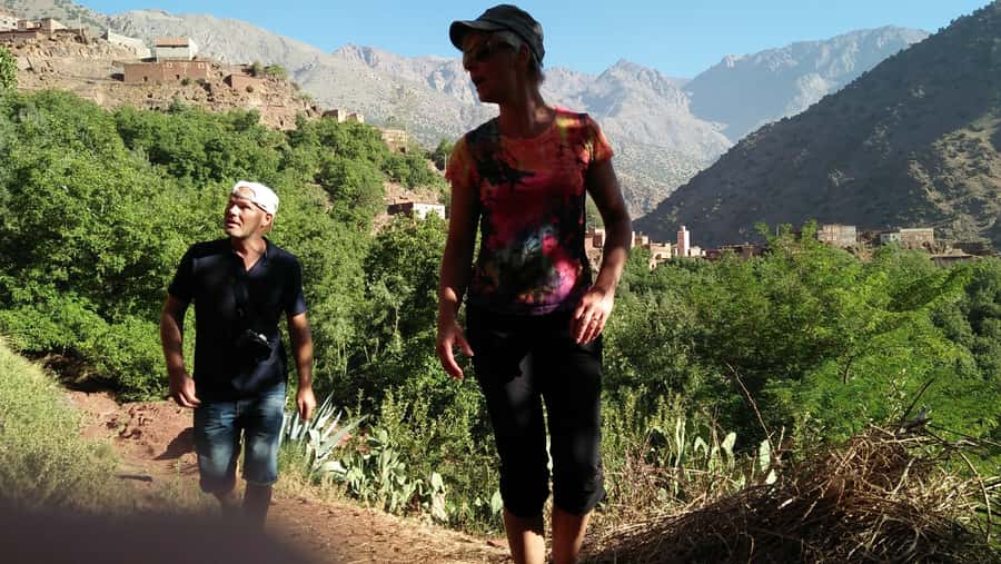 Atlas mountains hike with waterfalls & 3 valleys day trip - Lunch in Ait Souka, with a view worth waiting for