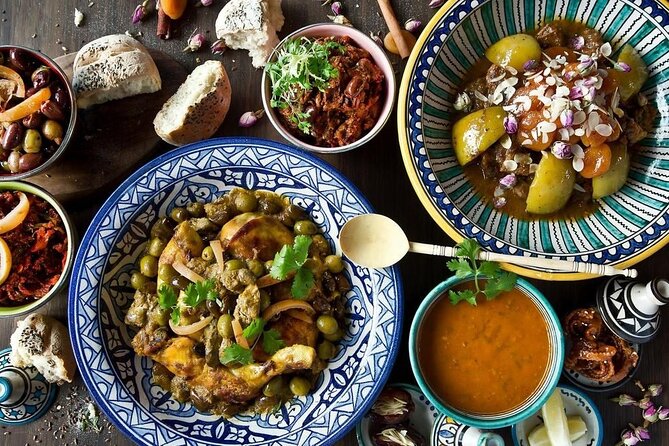 Cooking Class with Bread Workshop and Pastry in Fes - Sitting down to eat what you made