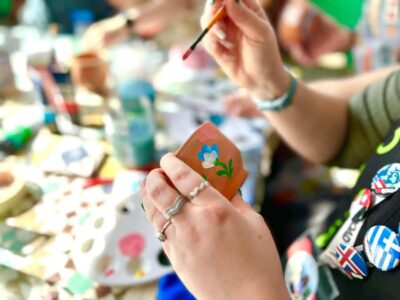 Creative Painting on Fes Pottery