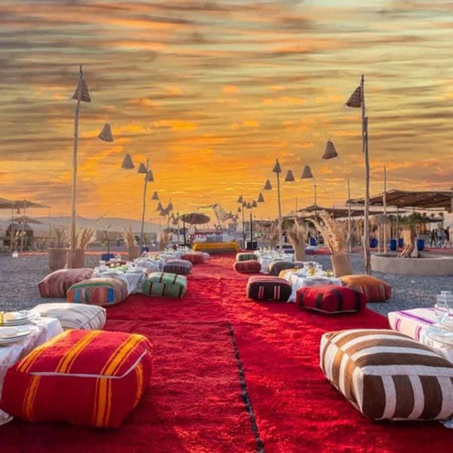 Desert night : ATV, Camel Trek sunset views & Dinner show - From Marrakech to the Agafay desert