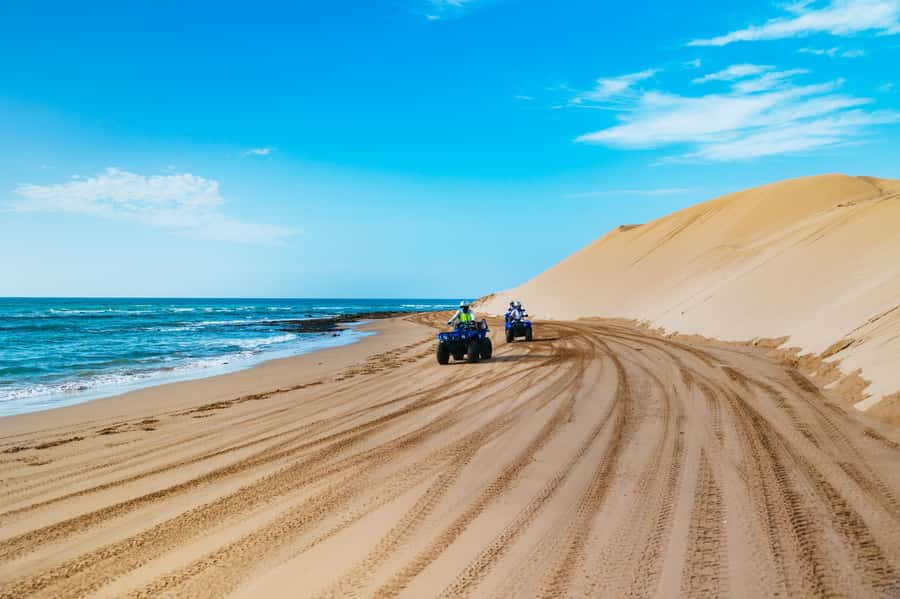 Essaouira Sand Dunes: Half Day Quad Bike Tour - Riding past Diabat and the Sultan’s Palace ruins