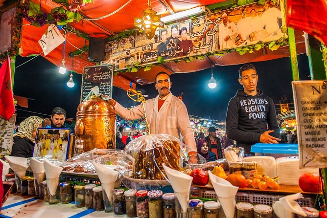 Evening Marrakech: Gastronomic and Market Tour Inside the Medina - The food stops range from familiar olives to snail soup