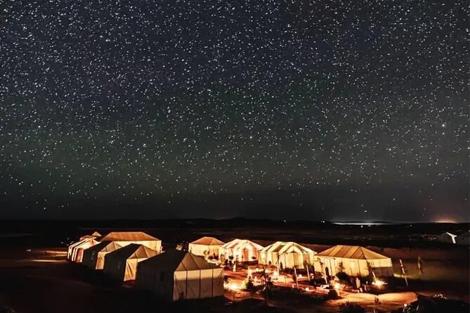 Fes to Fes Private Desert tour 1-night 2-Day Tour luxury camps - Camel ride at sunset
