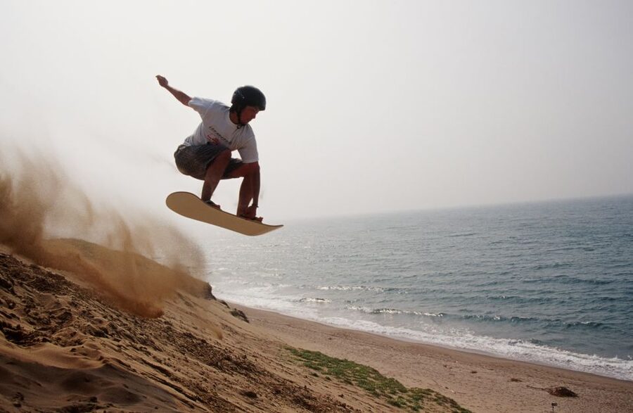 From Agadir or Taghazout: Desert Sand Boarding Tour w/ Lunch - The road through Aourir, Taghazout, and Tamri