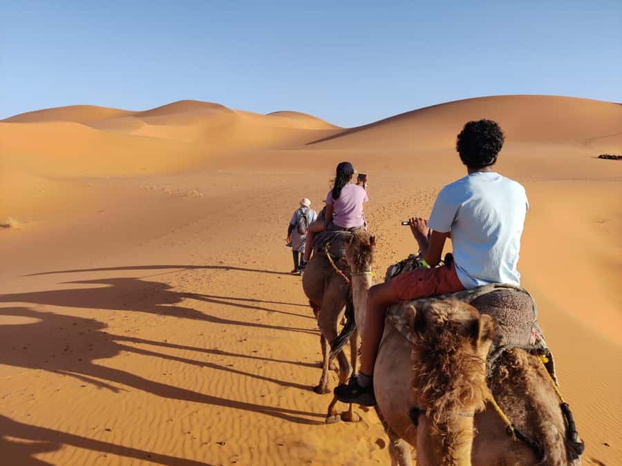 From Fes: 3 Day Magical Desert Camel Trek To Marrakech - Sunset at Erg Chebbi and a night under canvas