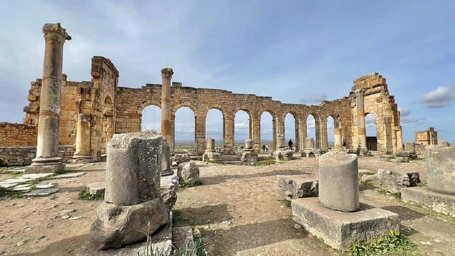 From Fes Day Trip to Meknes,Volubilis,Moulay Idriss Zerhoun - Walking among the Roman ruins of Volubilis
