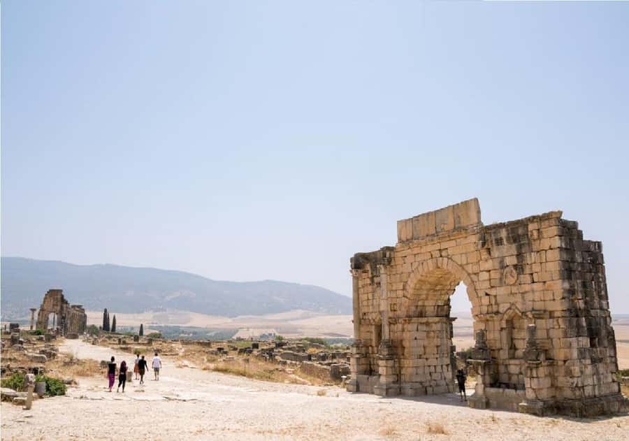 From Fez: Volubilis, Moulay Idriss and Meknes Full Day Tour - Volubilis and the Roman ruins