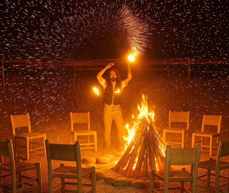 From Marrakech: Agafay Desert Dinner and Optional Camel Ride - Dinner under canvas, with music and fire