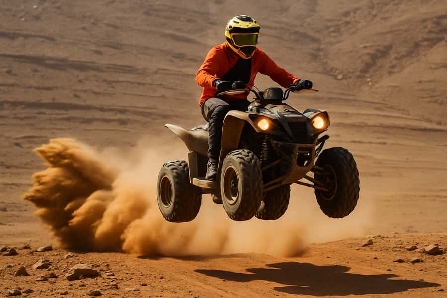 From Marrakech: Agafay Desert Quad Biking with Dinner & Show - Camel riding among villages and desert tracks