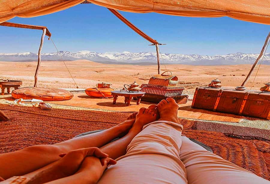 From Marrakech: Agafay Desert Sunset Dinner with Live Show - Music, dancing, and fire performers finish the night