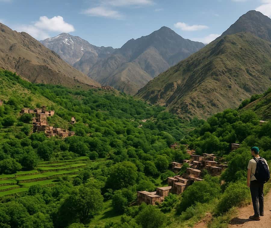 From Marrakech: Atlas Mountains Day Trip with Camel Ride - Camel riding near Moulay Brahim