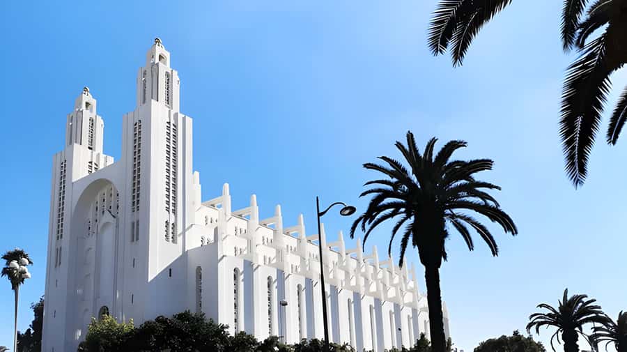 From Marrakech: Casablanca Day Trip Experience" - Habous Quarter blends Moroccan and French design