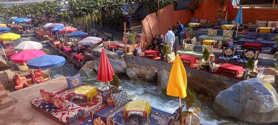 From Marrakech: Day Trip Ourika Valley, High Atlas Mountains - Lunch beside the river