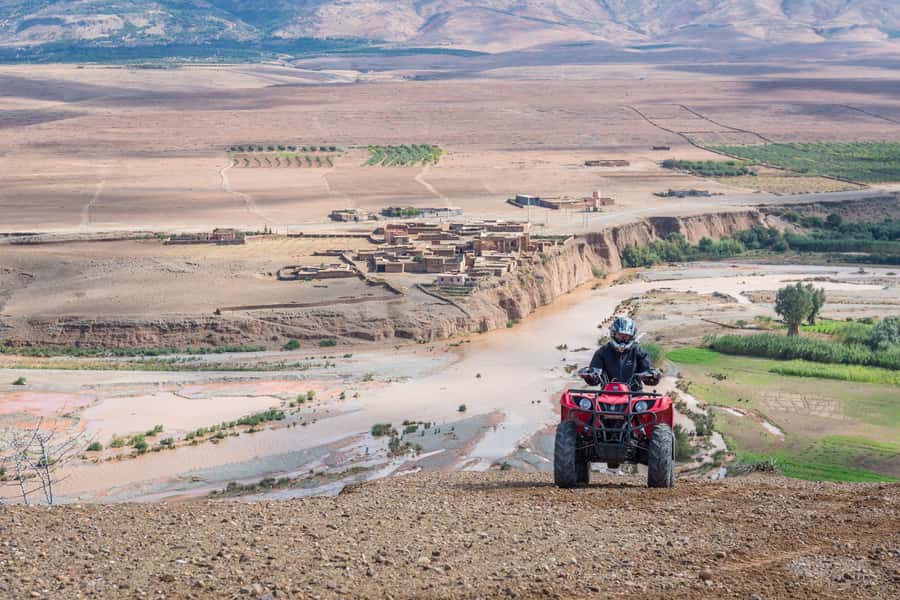 From Marrakech: Full-Day Agafay Desert Quad Adventure - Getting comfortable on the Yamaha quad
