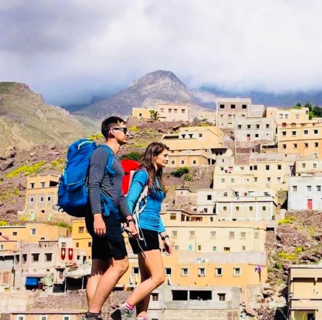 From Marrakech: Imlil Village and Kik Plateau Day Trip - Aroumed, fruit terraces, and the view toward Jebel Toubkal