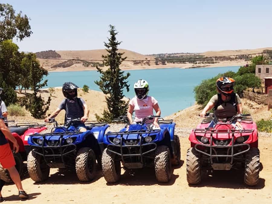 From: Marrakech: Lalla Takerkoust Lake Quad Bike Experience - From Marrakech traffic to the Lalla Takerkoust hills