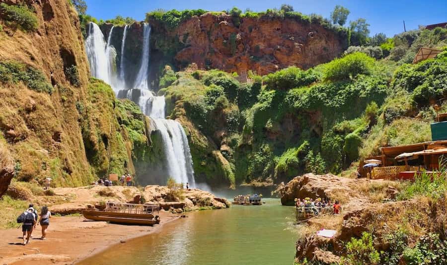 From Marrakech: Ouzoud Waterfalls Full-Day Guided Tour - The boat ride below the cascades