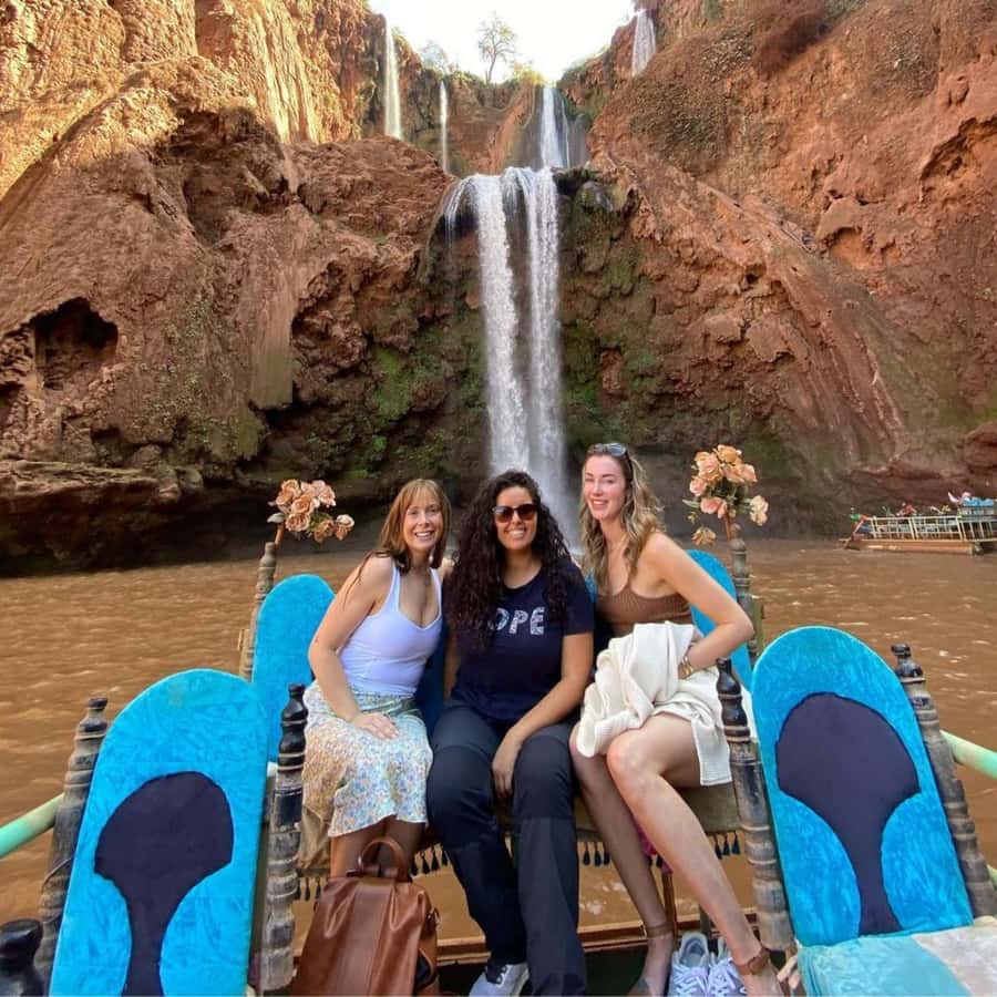 From Marrakech: Ouzoud Waterfalls Guided hike & boat Ride - Arriving above the 360-foot cascades