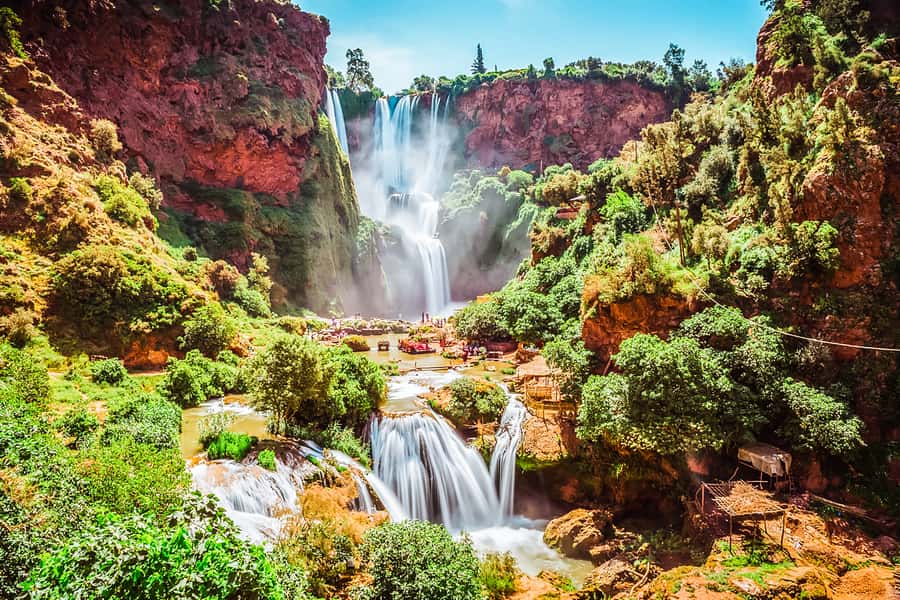 From Marrakech: Ouzoud Waterfalls Guided Tour & Boat Ride - Arriving above the Ouzoud cascades