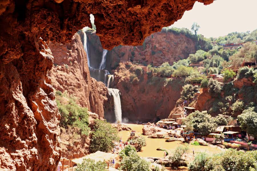 From Marrakech: Ouzoud Waterfalls Guided Tour & Boat Ride - The boat ride under the falling water