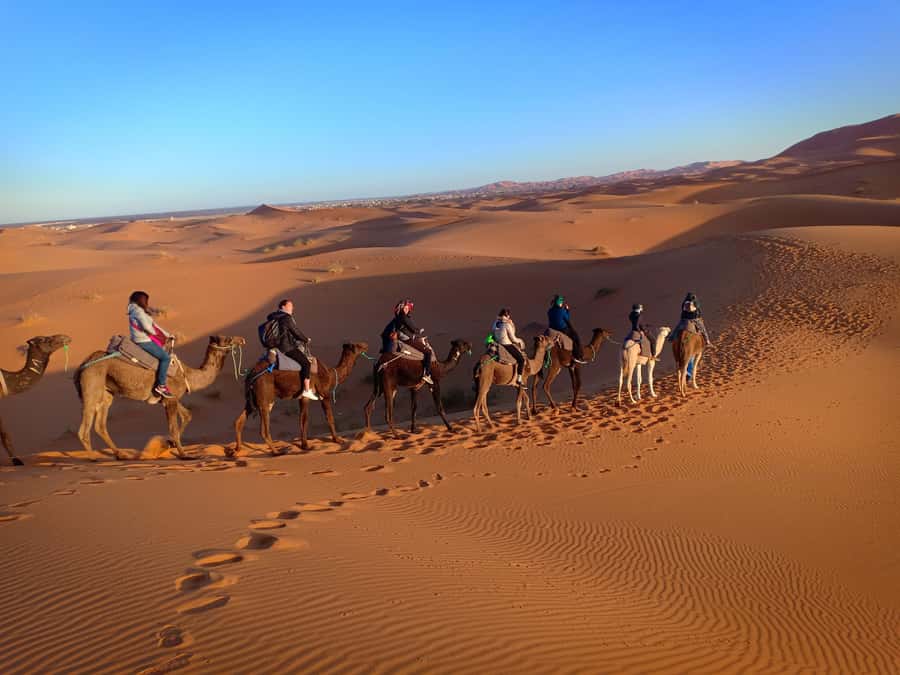 From Marrakech to Fes 3-Day Luxrury Tour via Sahara Desert - The camel ride into Erg Chebbi