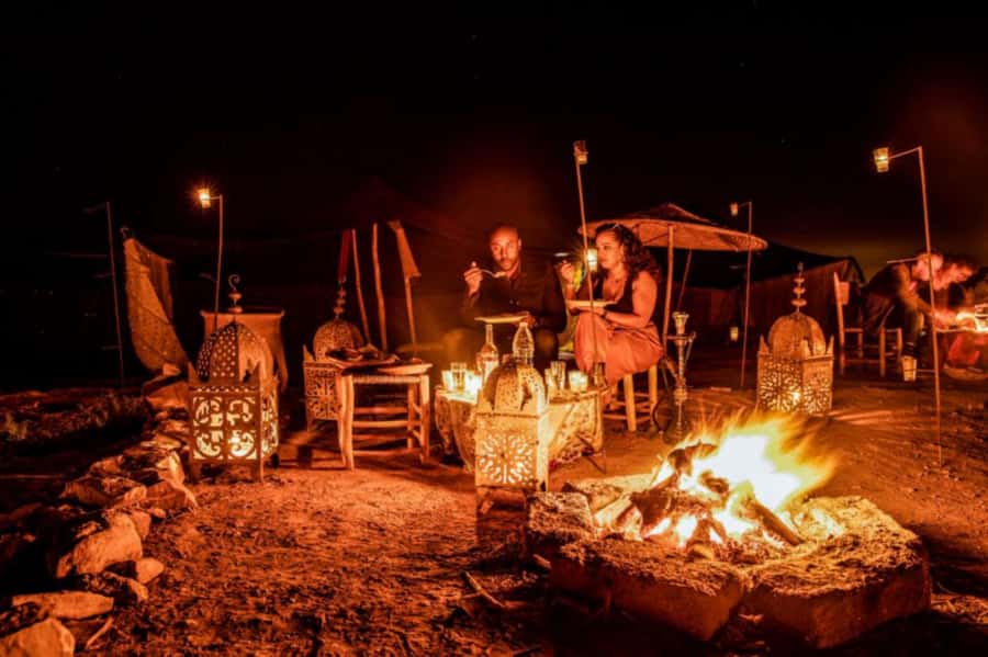 From Marrakesh Agafay Desert Dinner & Sunset, and Camel Ride - Learning about argan oil with tea and bread