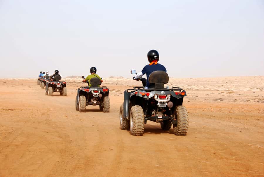 From Marrakesh: Agafay Desert Quad Biking, Camels & Dinner - Leaving Marrakesh by minivan