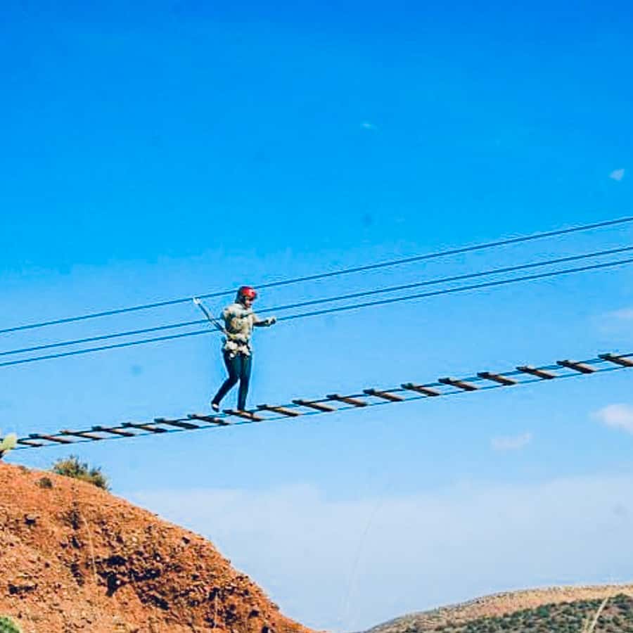 From Marrakesh: Zip-Line & Hike in the Atlas Mountains - Four zip lines and two high bridges