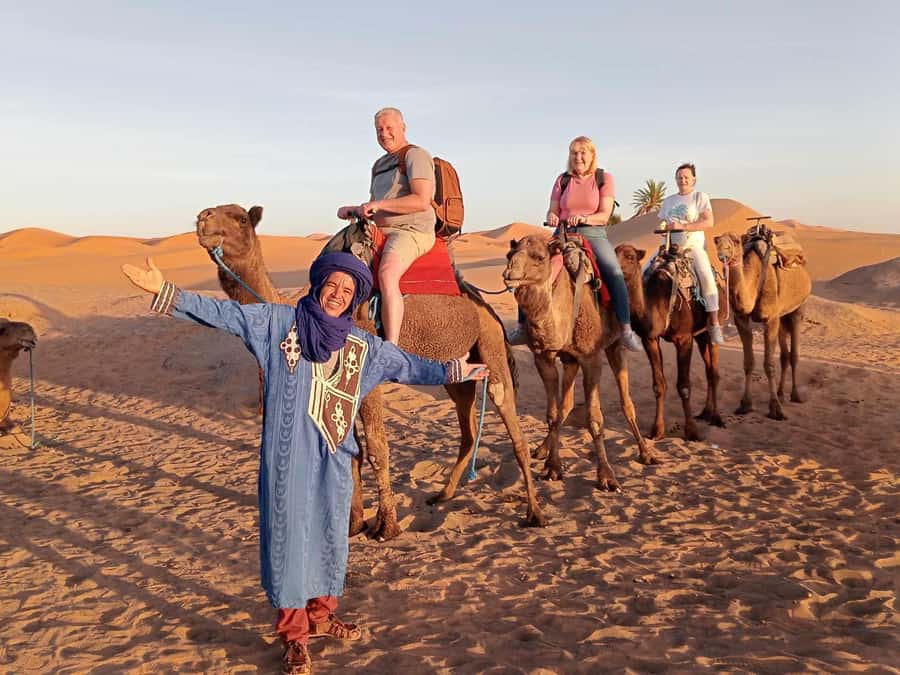 From Merzouga: Overnight Camel Trek over Erg Chebbi Dunes - The camel ride across Erg Chebbi