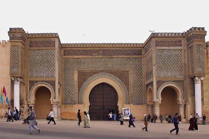 happy day trip of Volubilis and Meknes from Fez - Meknes and Bab Mansour bring the imperial finish