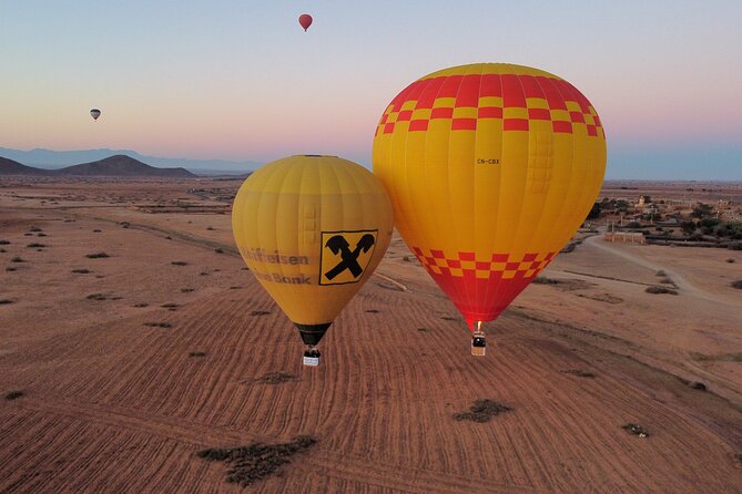 Hot Air Balloon with Breakfast from Agadir - Tea, fire, and the balloon taking shape