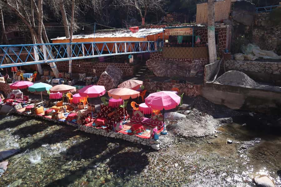 imlil valley atlas mountains guided walk & lunch with locals - Lunch on a terrace in Ait Souka