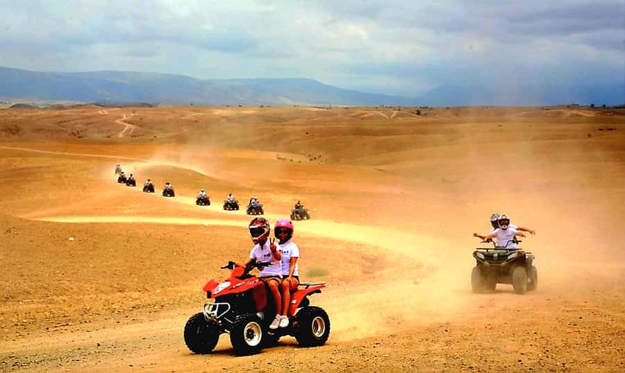 Marrakech Adventure: Agafay Desert Quad, Camel, Lunch - Quad biking across the plateau