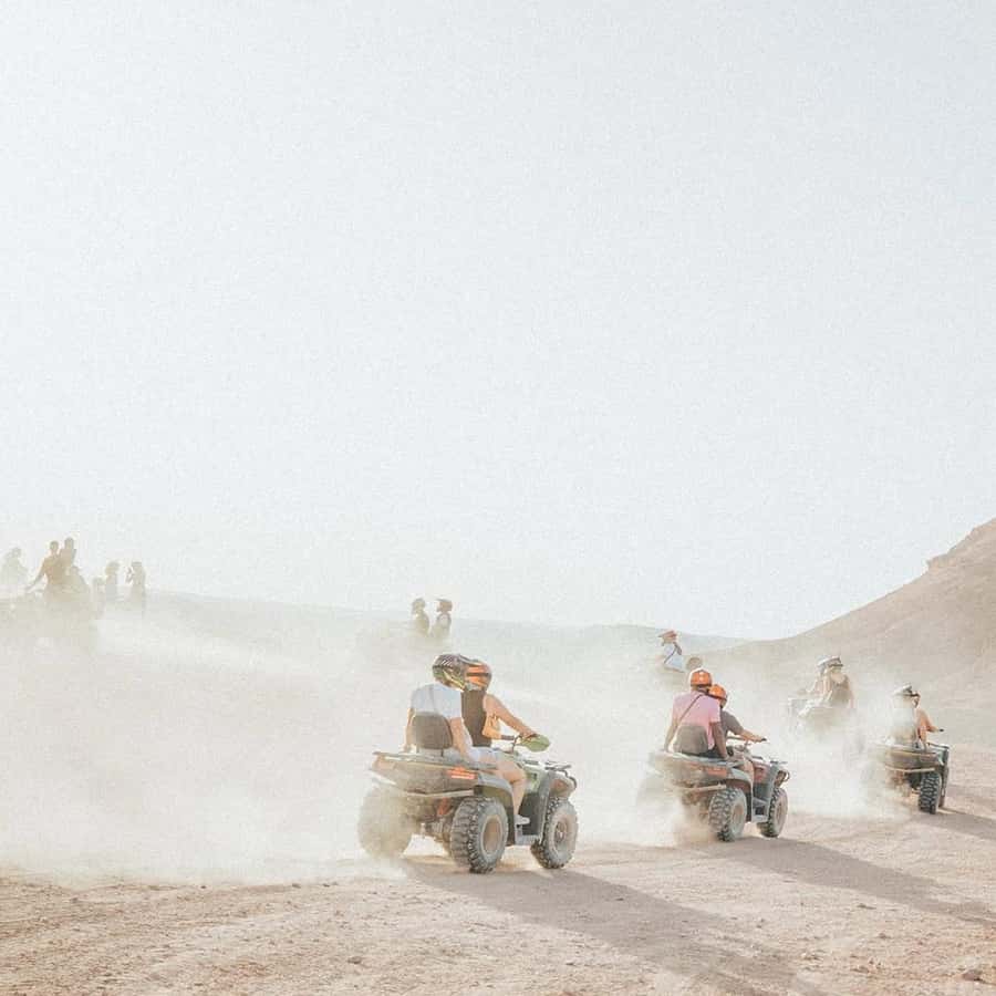 Marrakech: Agafay Desert Camel Ride & Quad with Dinner Show - Sunset over the Atlas Mountains