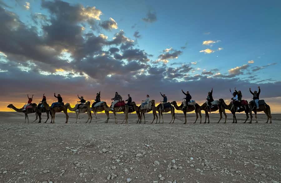 Marrakech: Agafay Desert Camel Ride with Dinner & Show - Music, traditional dance, and the fire show