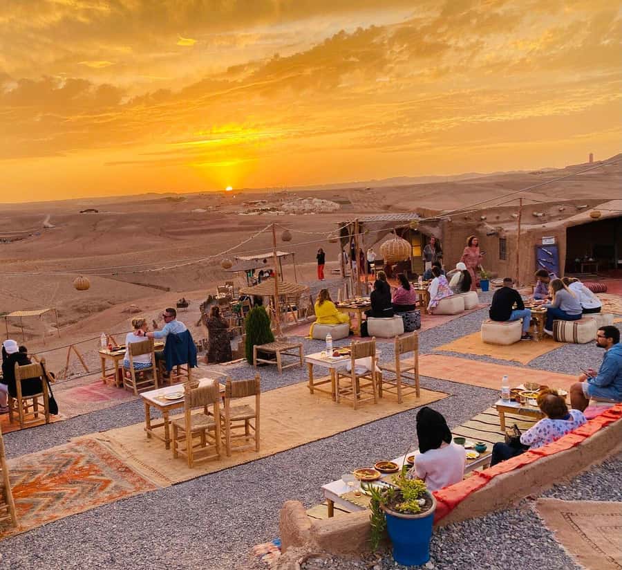 Marrakech: Agafay Desert Dinner Show with Sunset Camel Ride - The sunset camel ride at Agafay