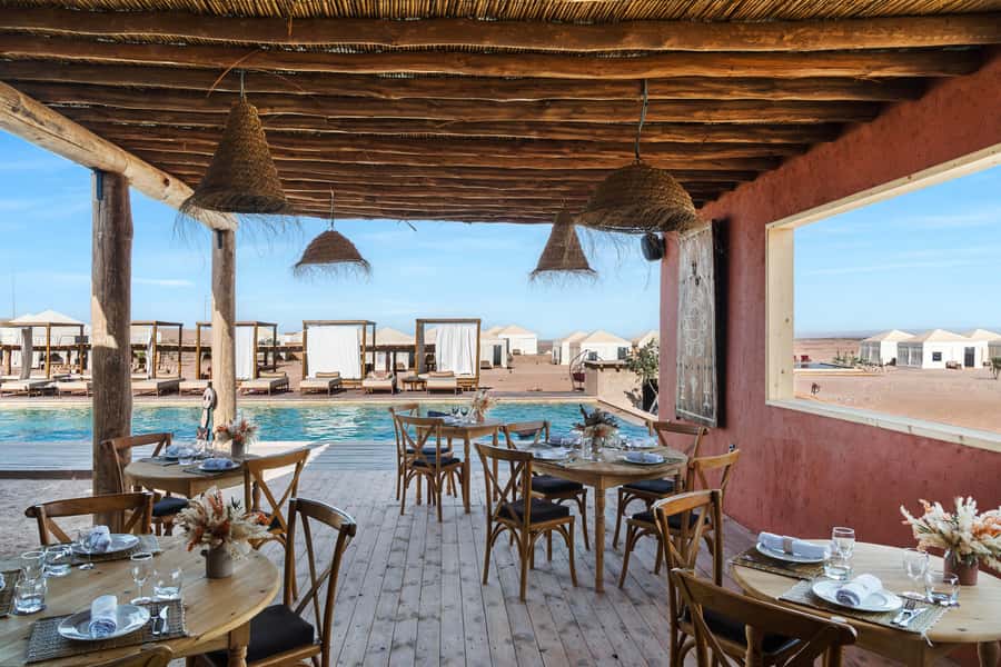 Marrakech: Agafay Desert Inara Camp Pool Day Pass with Lunch - Three hours of swimming, shade, and desert air